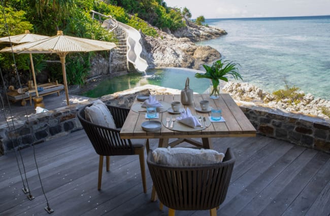 Table on a terrace