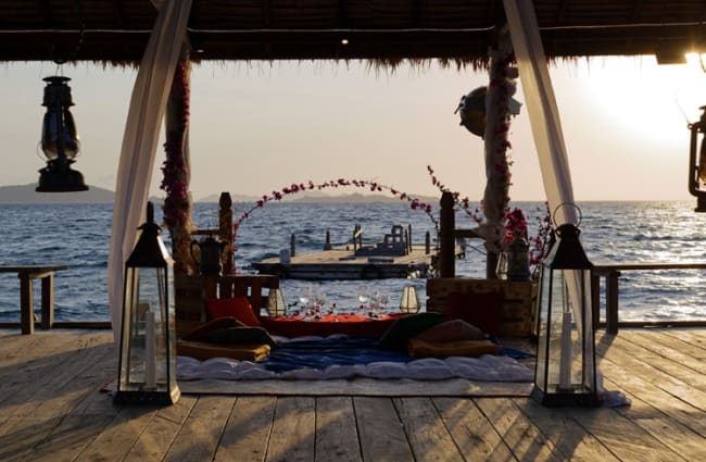 Table set at the Outdoor Jetty