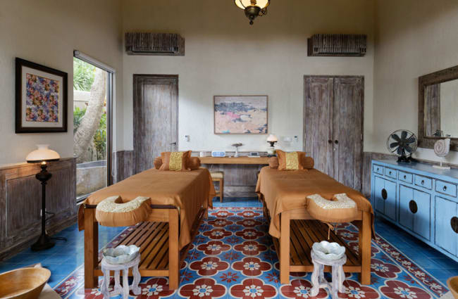 Massage beds in the spa