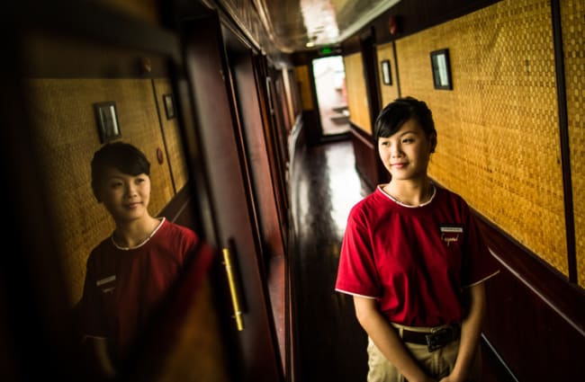 Staff member in the corridor