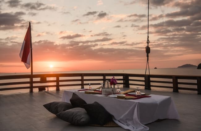 Al Fresco Dining On Malayeka's Upper Deck