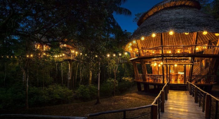 Lodge at night