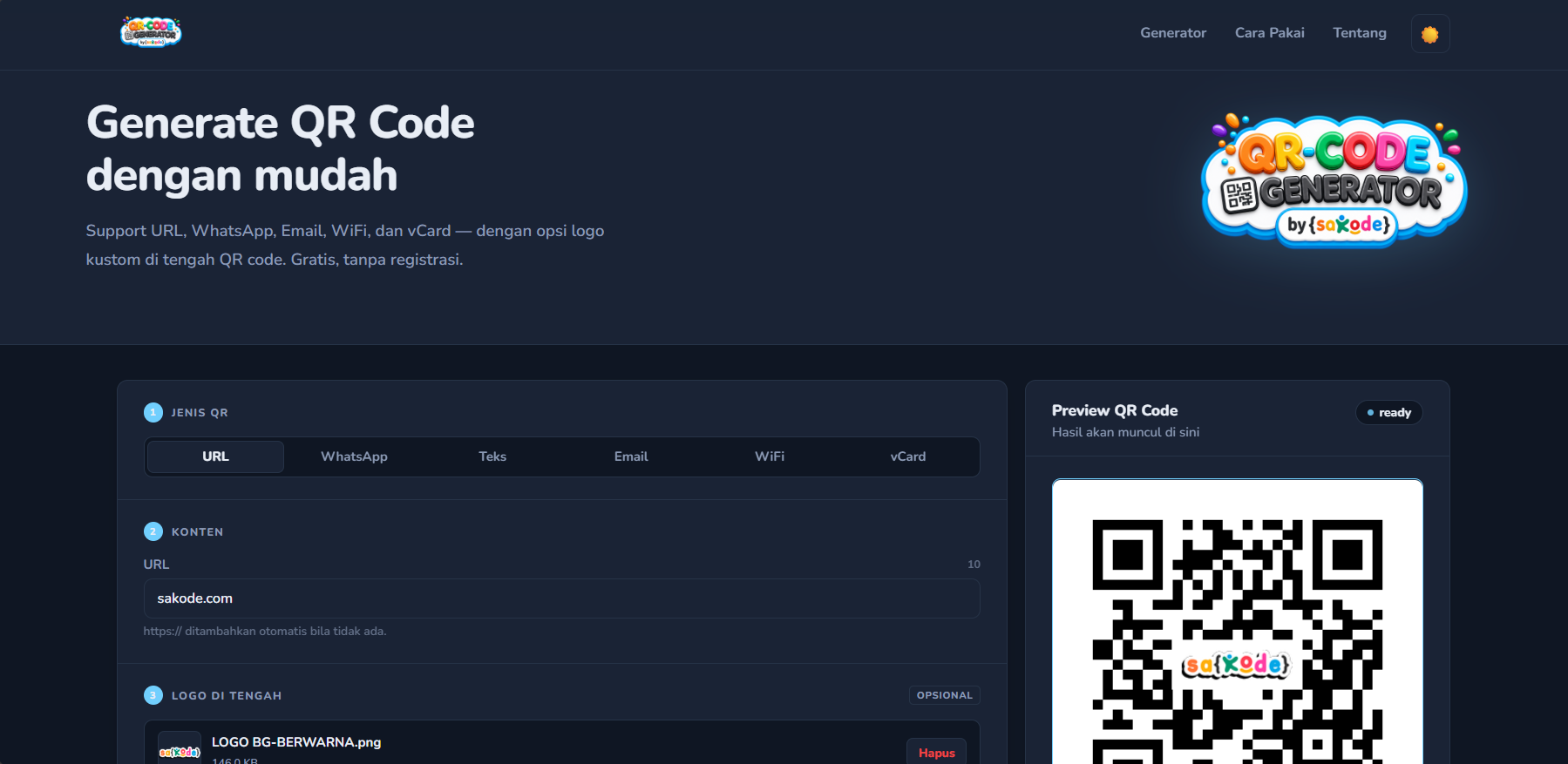 Gambar project QR-Code Generator by Sakode