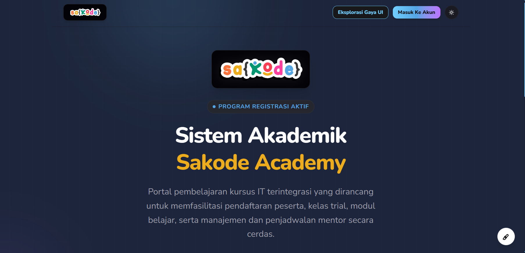 Gambar project Sistem Akademik Sakode