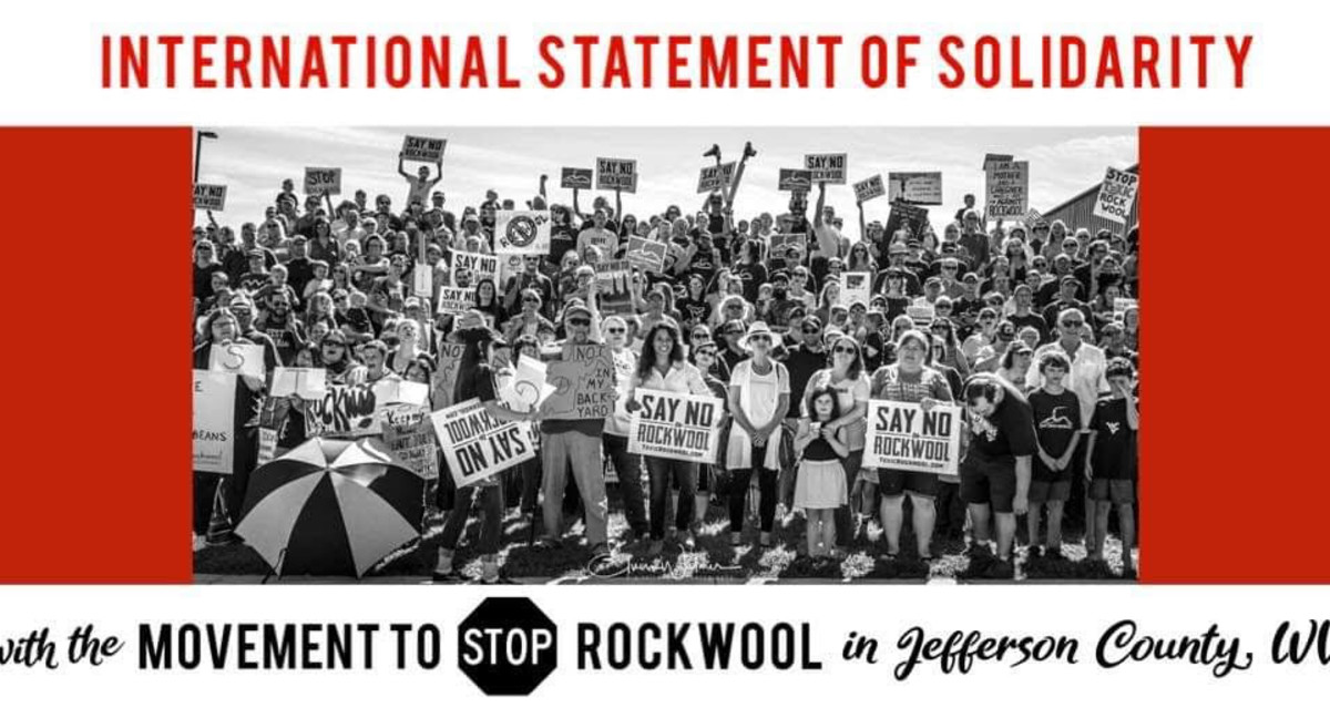 Eastern Panhandle Green Coalition Solidarity to Stop Rockwool