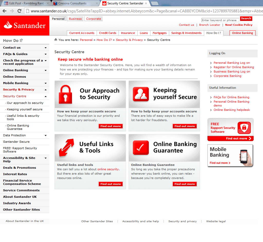 Santander Aren T Secure Should We Bank Online