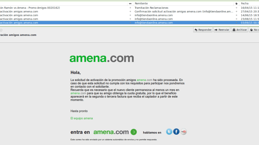 Amena engaño Amena y sus engaños