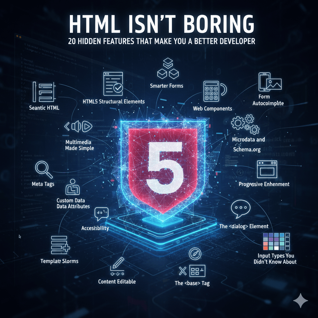 HTML Isn’t Boring: 20 Hidden Features That Make You a Better Developer