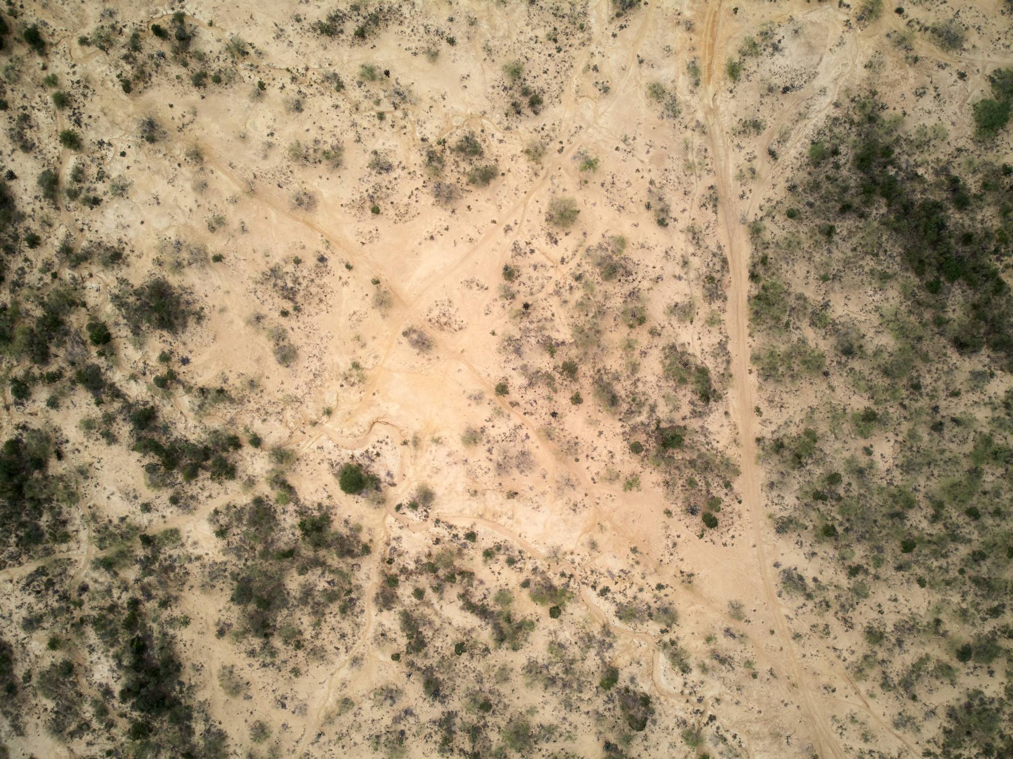 Vista cenital del desierto de La Guajira