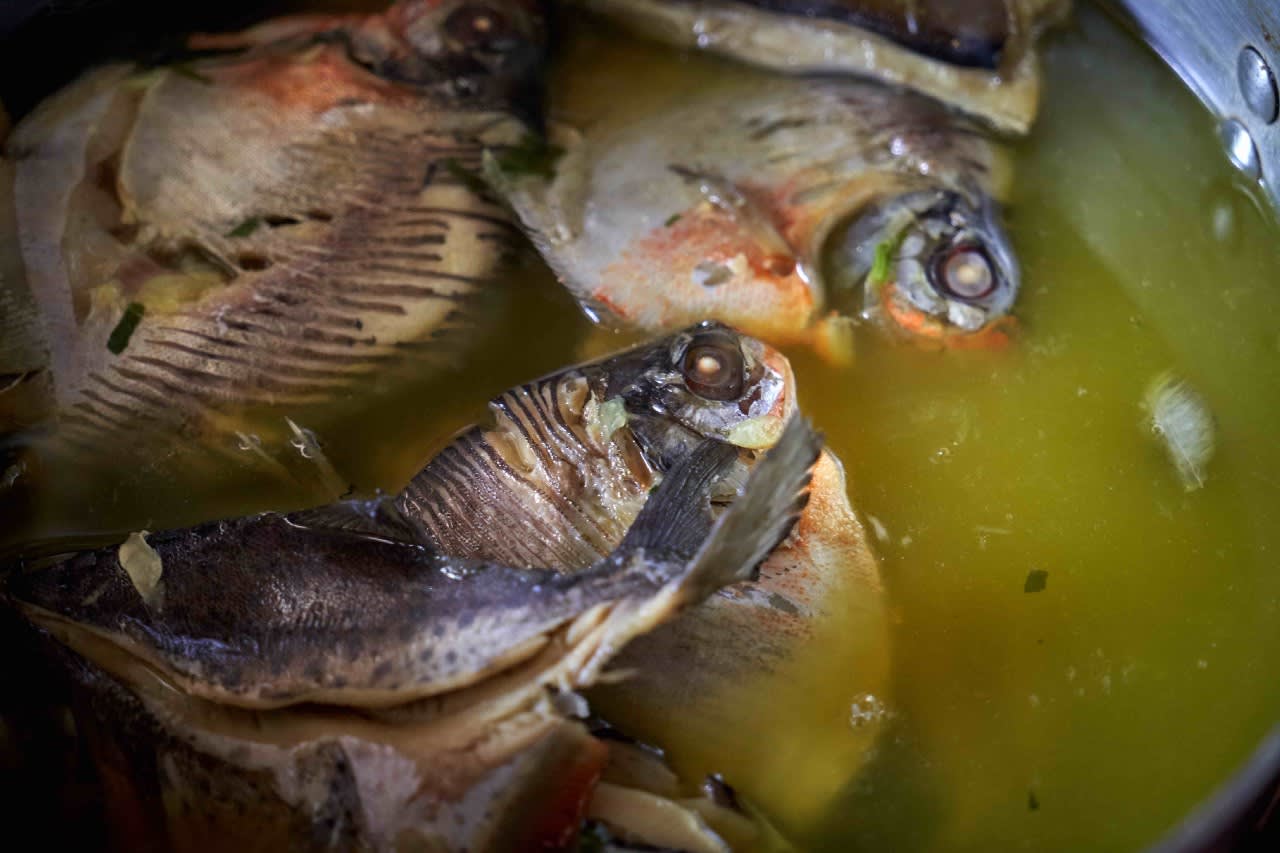 Pescado cocinado por Lourdes