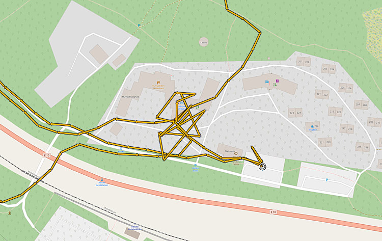 Exemple de trac gps avant nettoyage