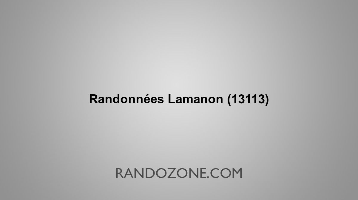 Randonnees Lamanon Topos Et Traces Gps