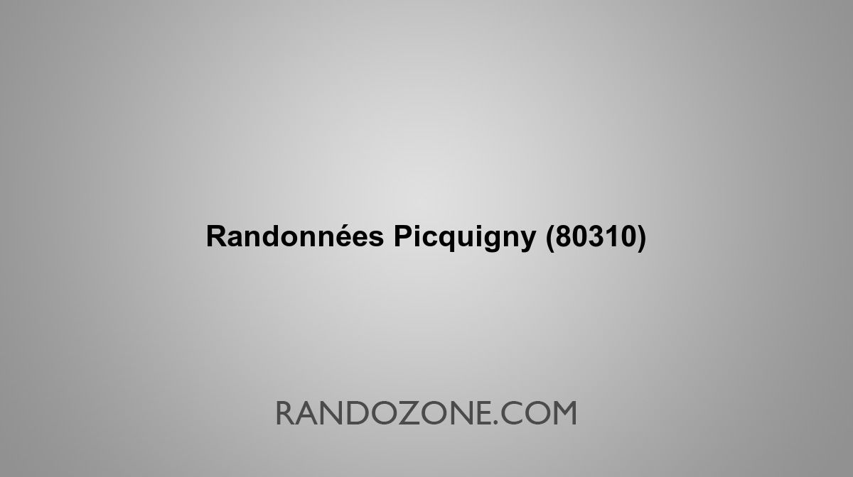 Randonnées Picquigny 80310 Topos Et Tracés Gps - 