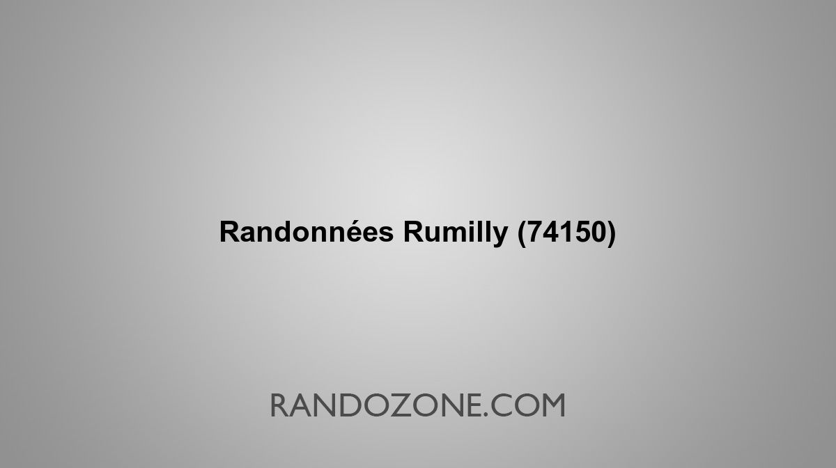 Randonnees Rumilly 74150 Topos Et Traces Gps