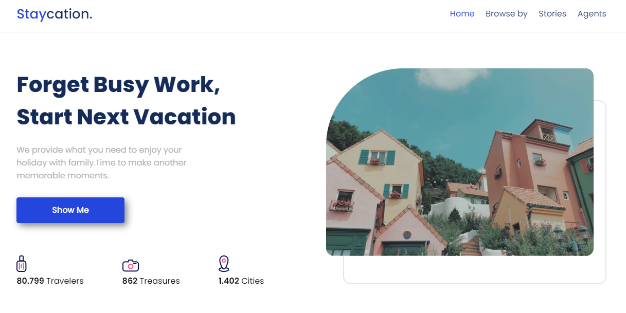 Landing page StayCation