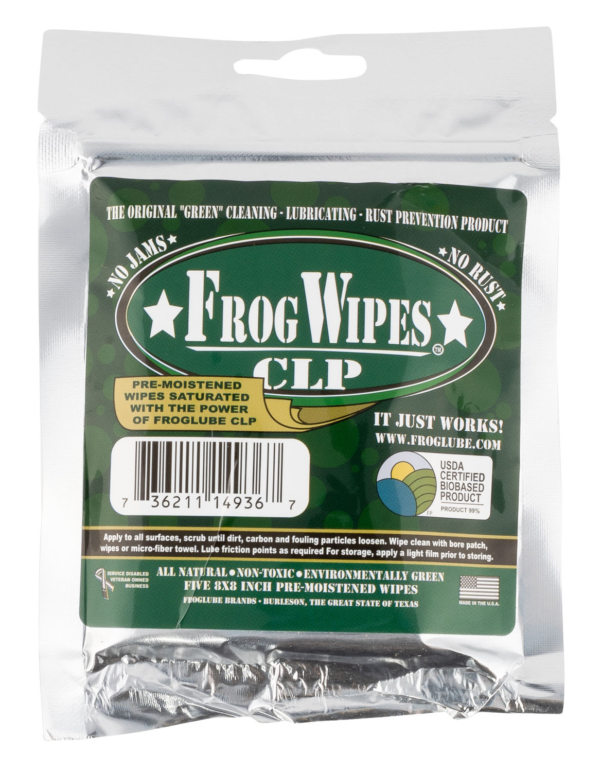 Flp Frog Lube Paste Wipes 5
