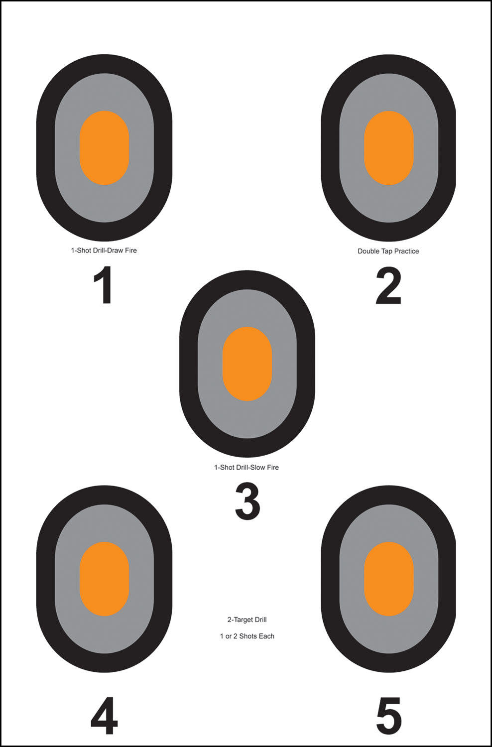 Bullseye Target With Orange Cent Guns N Gear