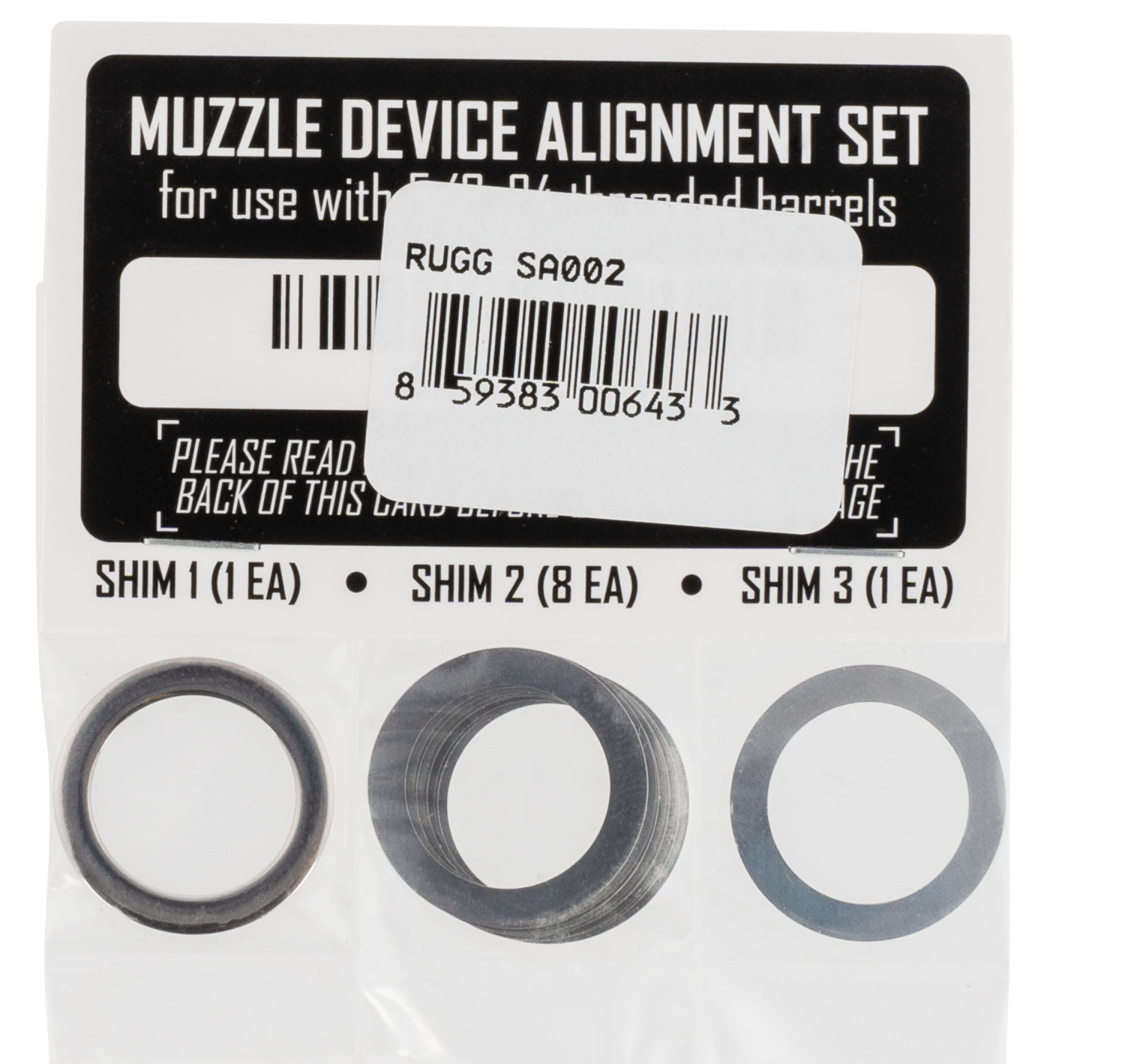 RUGGED SUPPRESOORS 5/8" SHIM KIT