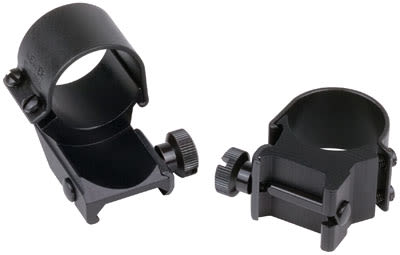 Weaver Detachable Top Mount Scope Rings, 1″ High, Dual Extension, Matte Black