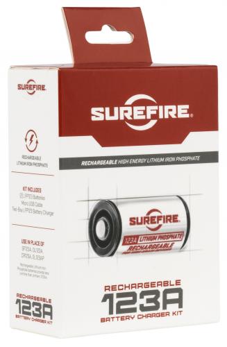 SureFire SFLFP123-KIT Rechargeable LFP123 Battery Kit with Charger