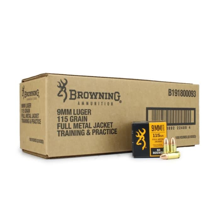 Browning 9mm 115GR FMJ 1000rds