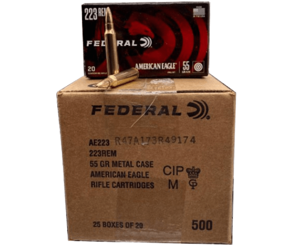 Federal AE 223 55GR 500RD Case