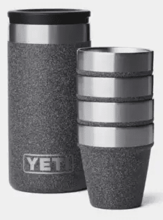 SHOT GLASSES & CASE BLACK STONE