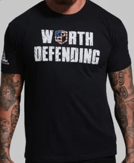 WORTH DEFENDING TEE (BLACK) 2X