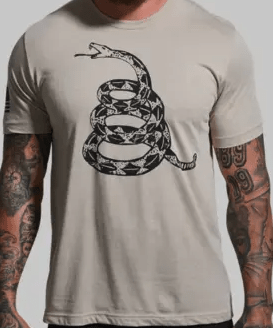GADSDEN FLAG TEE (TAN) 2XL