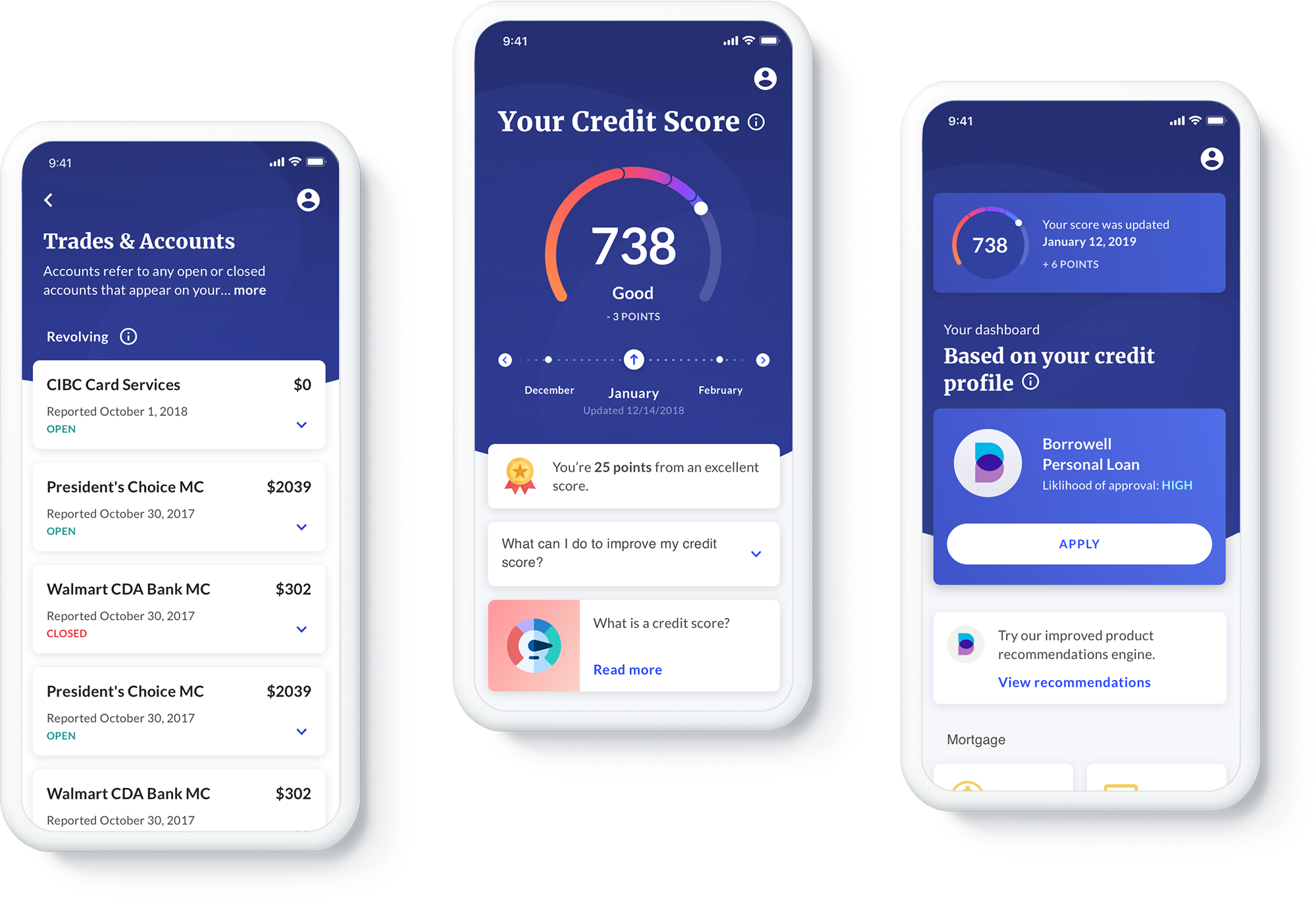 phones showing app screens