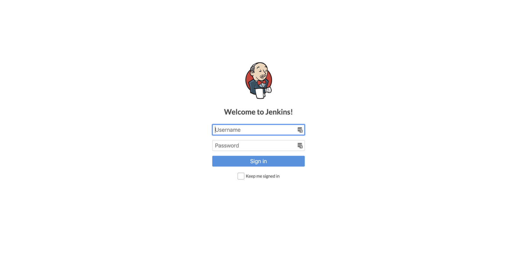 "Welcome to Jenkins"