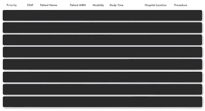 gif of reprioritization of a medical queue by an AI
