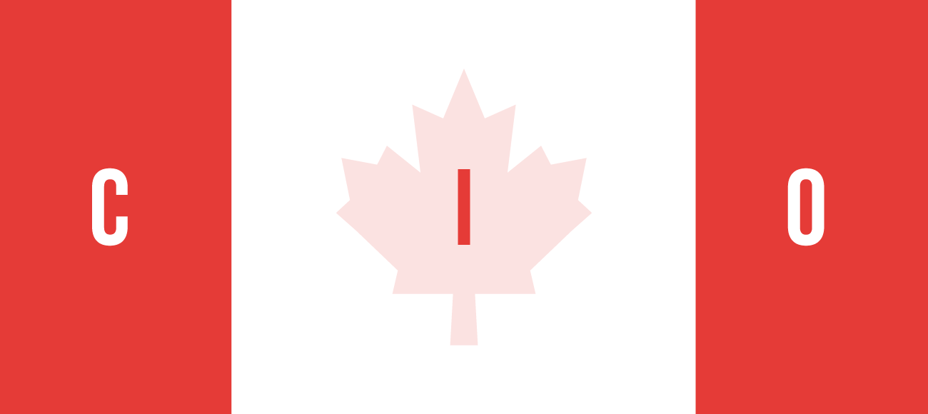 Canadian flag with text CIO