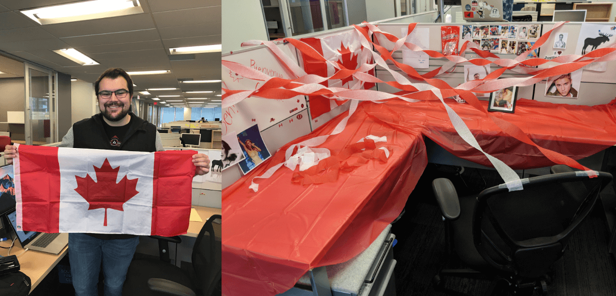 A Canada themed desk