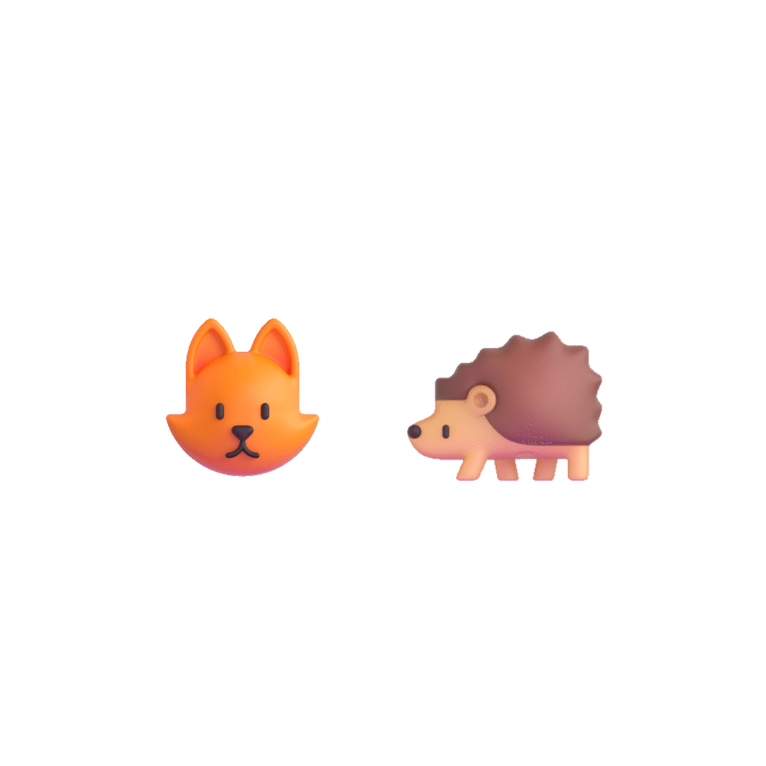 fox and hedgehog