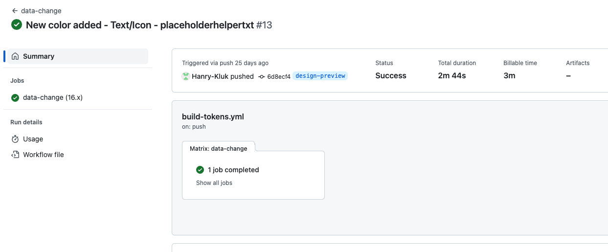 figma tokens github actions