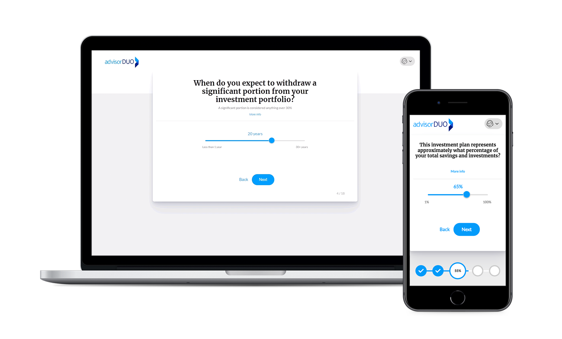 Invesco desktop and mobile screen image