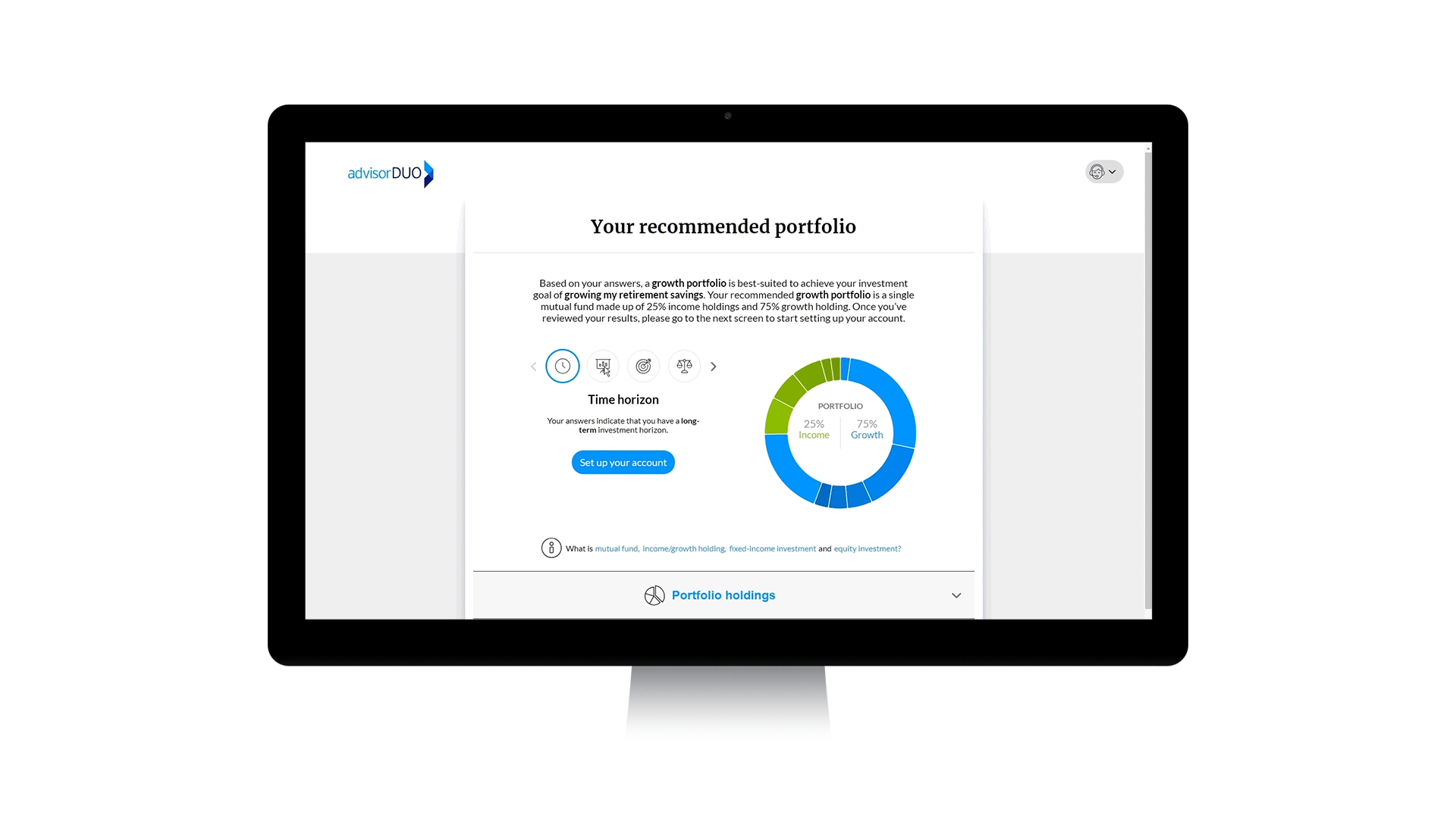 Invesco app demo gif