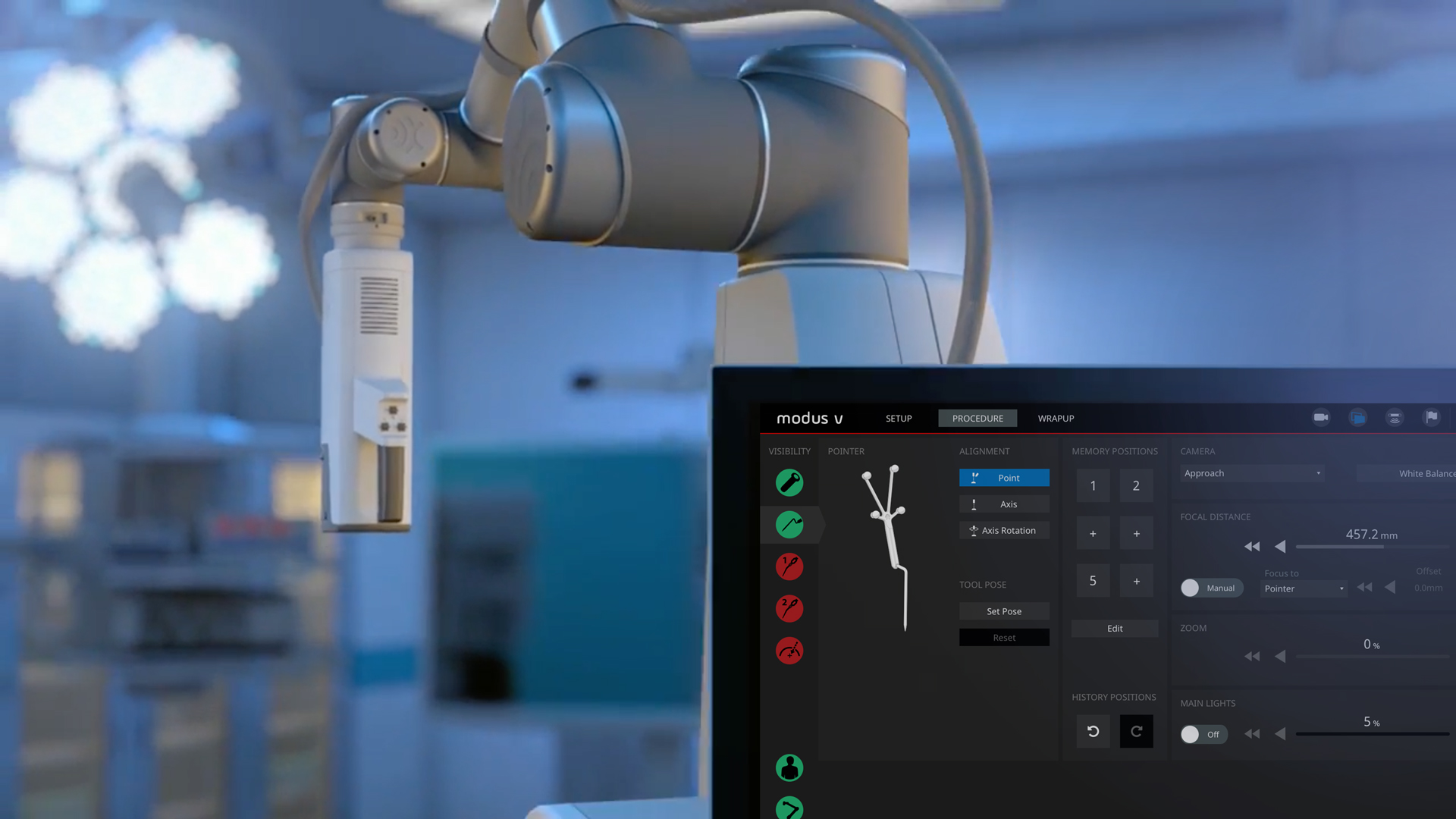 Synaptive's Modus V with software displayed in foreground