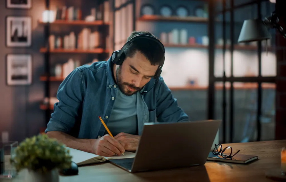 Student using Springboard platform