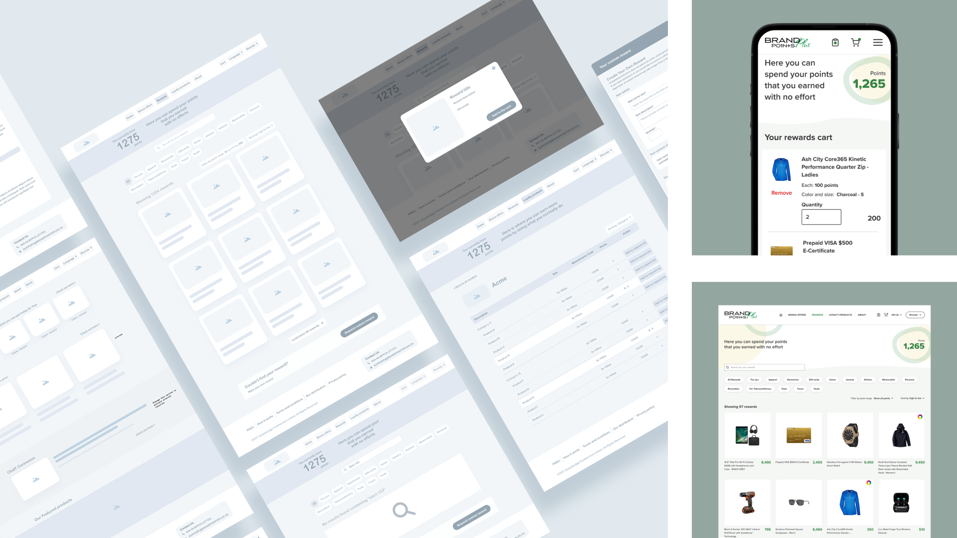 Greenbridge wireframes and mockups to illustrate the overall functionality and usage of the app.