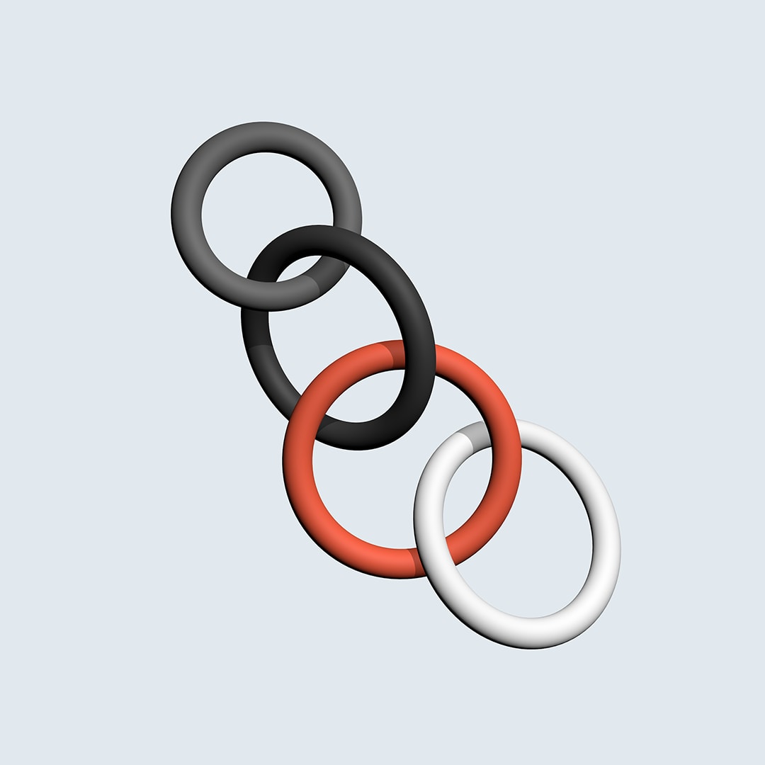 linked rings signifying partnership