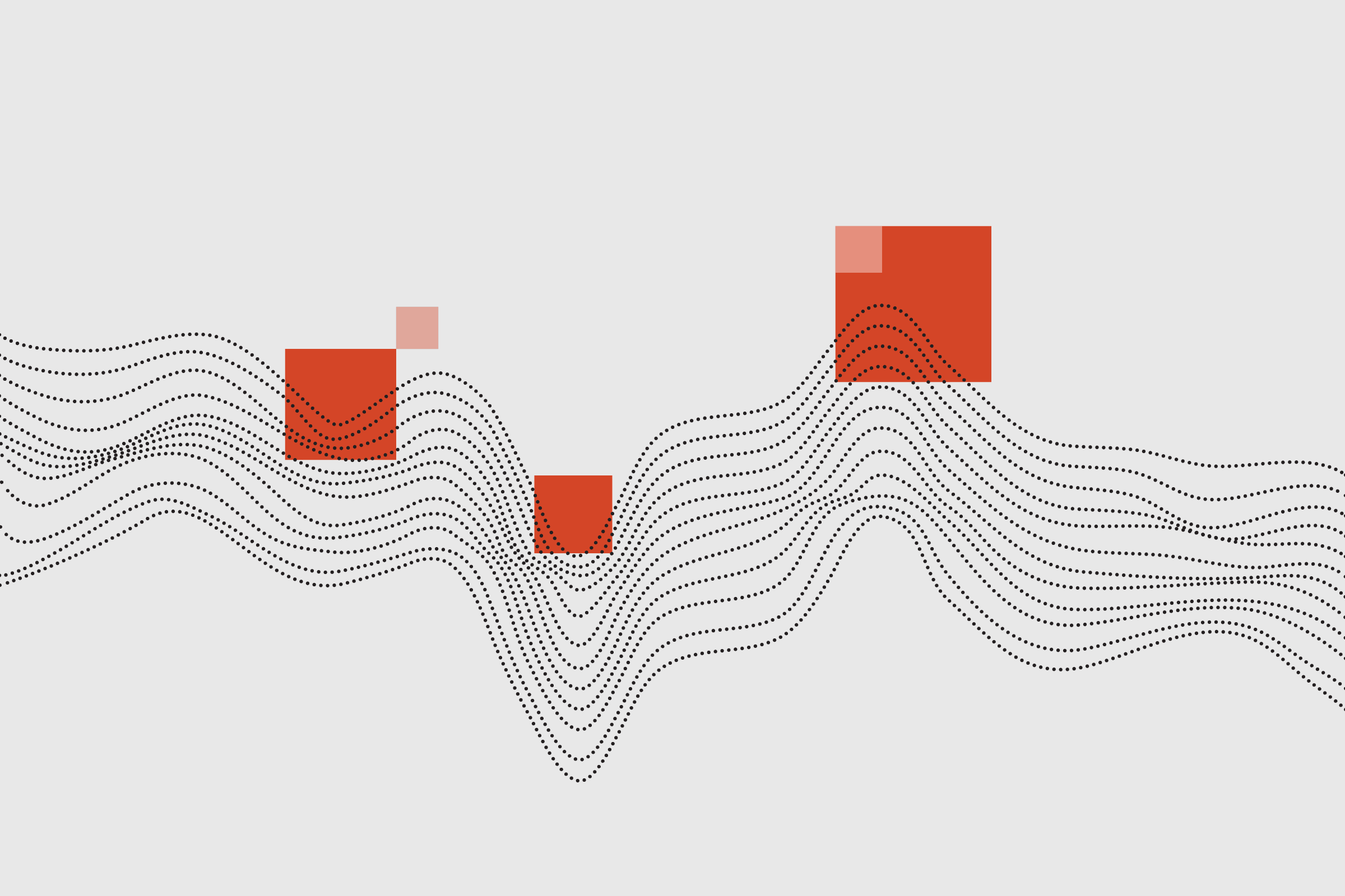 Squares on dot topography