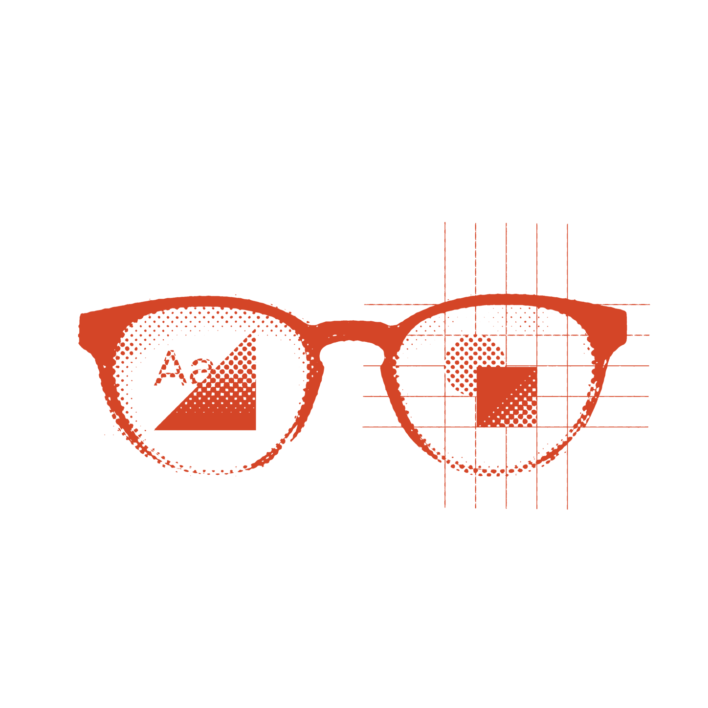 Glasses containing design elements