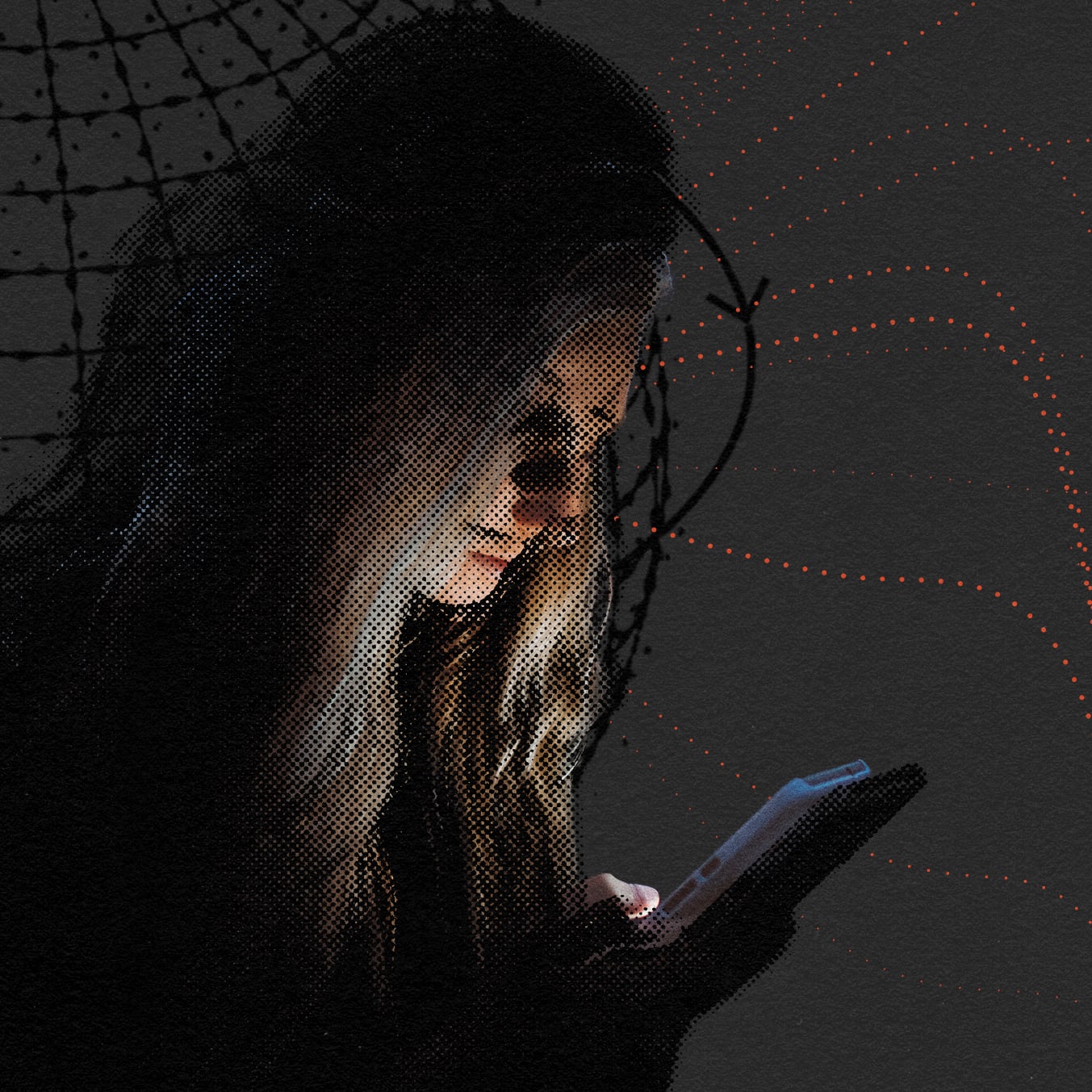 individual looking at a phone