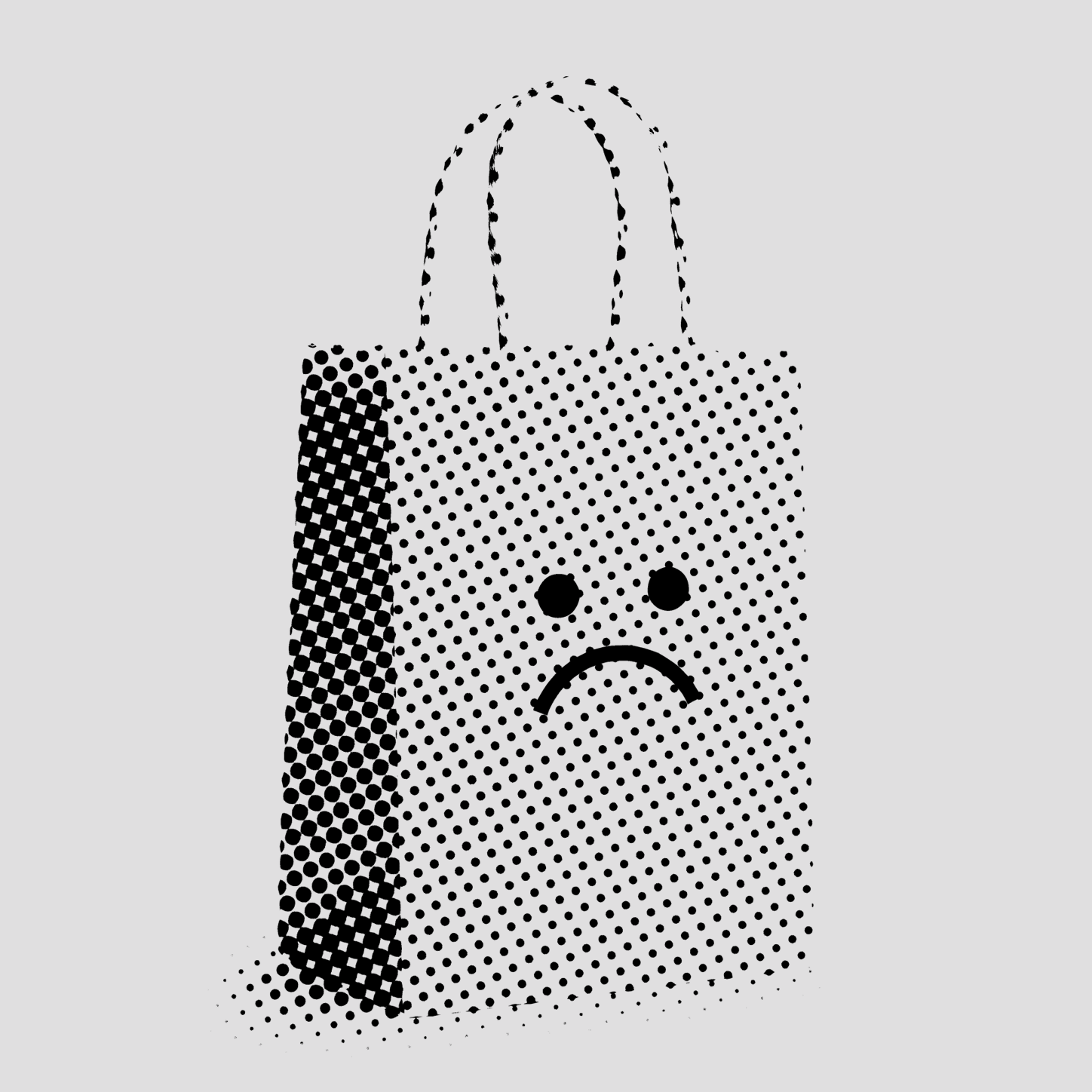 Sad shopping bag