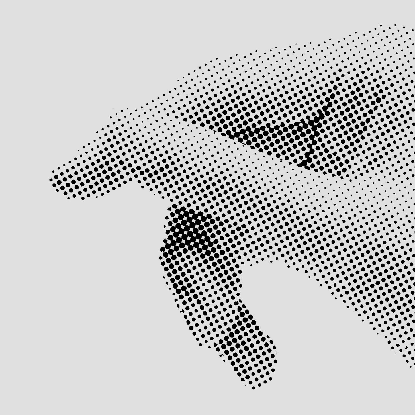 a hand pinching