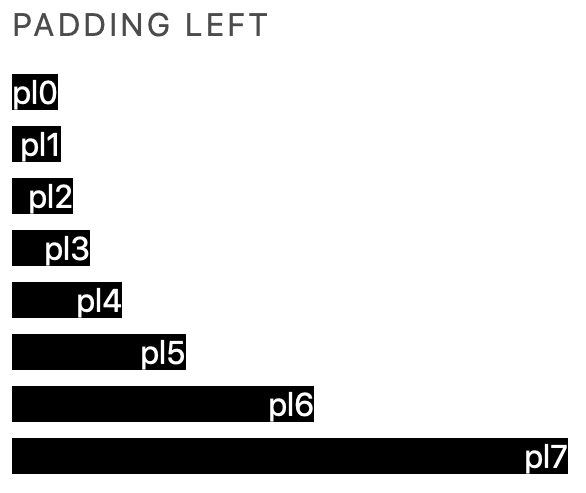 Tachyons Padding Left Scale