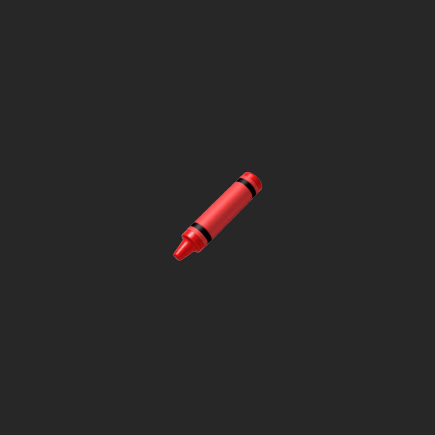 Red Crayon Emoji