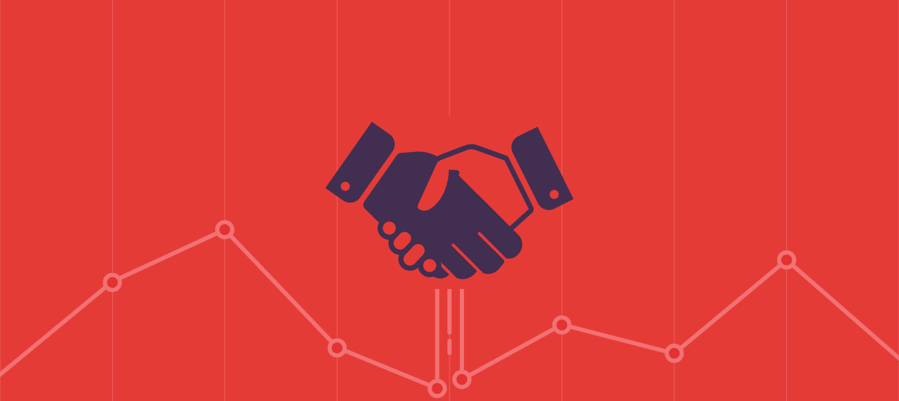 A handshake as part of a graph